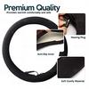 Zone Tech 12V Car Steering Wheel Heated Cover - Classic Black view 3