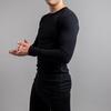 Merino Skins Unisex Long Sleeve Crew Neck - Black view 5