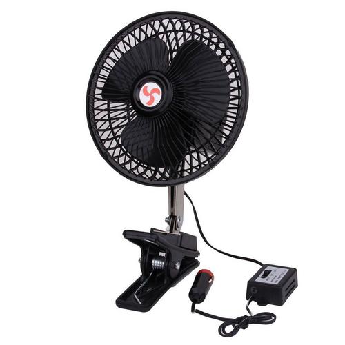 Zone Tech 12V Oscillating Cooling Fan with Mounting Hardware