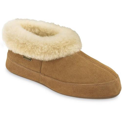 Acorn Women's Shearling Boot Slippers with Genuine Sheepskin