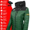 ActionHeat Green Bay Packers 5V Women's Colorblock Puffer Battery Heated Jacket view 3