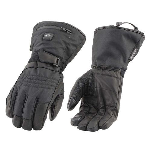 NexGen 7.4V Men's Heated Textile and Leather Combo Gantlet Gloves with I-Touch Fingers