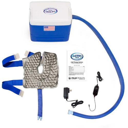 Polar Products Active Ice 3.0 Ankle and Joint Pad Cold Therapy System with Programmable Digital Timer, 9 Quart Cooling Reservoir