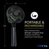 O2 Cool Treva 5 Inch Tripod Fan with Built-In Light and Attachable Phone Mount - Black view 5