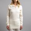 Merino Skins Unisex Long Sleeve Half Zip Front - White view 3