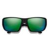 Smith Optics Guide's Choice XL Sunglasses ChromaPop Glass Polarized Green Mirror - Matte Black Frame view 1