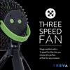 O2 Cool Treva 5 Inch Tripod Fan with Built-In Light and Attachable Phone Mount - Black view 4