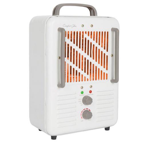 World Marketing Comfort Glow Milkhouse Style Electric Heater - White