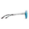 Smith Optics Langley 2 Sunglasses ChromaPop Polarized Blue Mirror - Silver Frame view 2