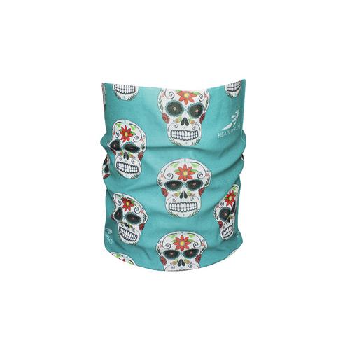 HeadSweats Ultra Band Half Multi-Purpose Headband - Teal Skulls