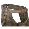 Milwaukee Leather Men's Distressed Brown Four Pocket Thermal Lined Chap view 2