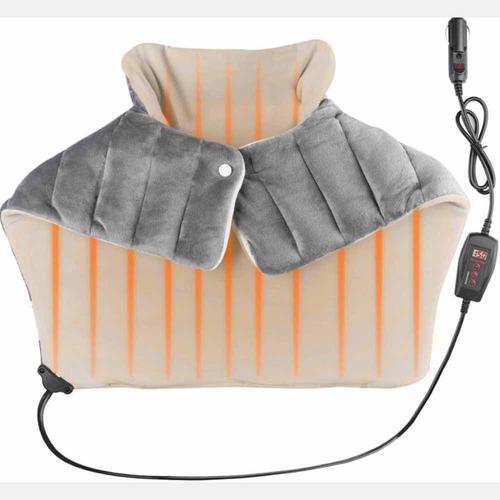 Zone Tech 12 Volt Car Electric Heating Blanket for Neck, Shoulder and Back - Gray