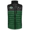 ActionHeat Green Bay Packers 5V Men's Colorblock Puffer Battery Heated Vest view 1