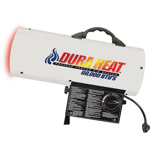 World Marketing 30K-60K BTUs Propane(LP) Forced Air Heater - Continuous Ignition/White