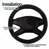 Zone Tech 12V Car Steering Wheel Heated Cover - Classic Black view 2