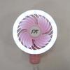 Sunpentown Rechargeable Personal Hand-Held Fan with LED Light - Pink view 3