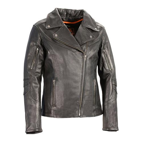 Milwaukee Leather Women's Lightweight Long Length Beltless Vented Biker Jacket