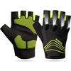 Savior Heat LED Flashlight Half Finger Cycling Gloves with Rechargeable Battery (Green Size S) view 5