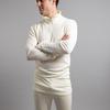 Merino Skins Unisex Long Sleeve Half Zip Front - White view 5