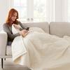 Shavel Micro Flannel The Premier Reverse to Ultra Velvet Heated Throw/Twin - Oversized 62